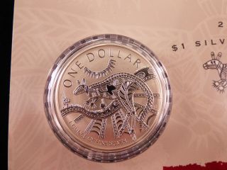 One Ounce Silver 2003 $1 Silver Kangaroo Frosted Uncirculated Coin photo