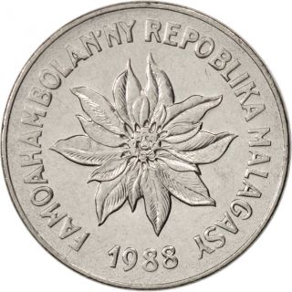[ 503869] Madagascar,  5 Francs,  Ariary,  1988,  Paris,  Stainless Steel,  Km:10 photo