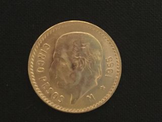 Mexican 5 Peso Gold Coin photo