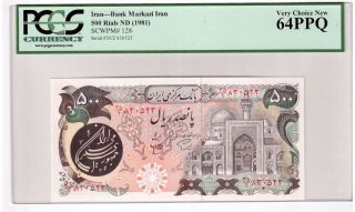 Iran 500 Rials Certified Banknote 1981 Pick 131a Pcgs Choice Unc 64 Ppq photo