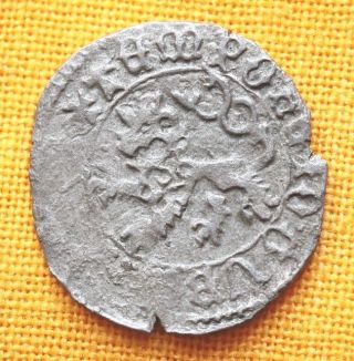 Medieval Hungarian Coin - Johan Hunyadi Denar With Lion.  1446 - 1453. photo