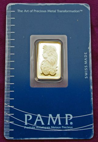 5 Grams Of Pamp Suisse 9999 Fine 24k Gold photo