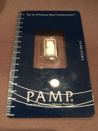 1 Gram Pamp Suisse Platinum Bar - In Assay Also 1/4 Oz Silver Buillion Bar photo