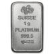 1 Gram Pamp Suisse Platinum Bar.  9995 Fine (in Assay) Platinum photo 2