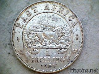 British East Africa George V 1925 Shilling,  Silver photo