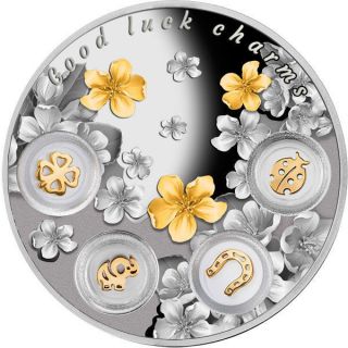 Niue 2015 5$ Good Luck Charms 77.  75g Proof Silver Coin photo