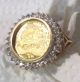32 Diamond.  999 Gold Panda 1994 Coin 10k Yellow Gold Ring - 4.  8 Grams - Size 6 Coins: World photo 3