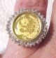 32 Diamond.  999 Gold Panda 1994 Coin 10k Yellow Gold Ring - 4.  8 Grams - Size 6 Coins: World photo 6