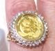 32 Diamond.  999 Gold Panda 1994 Coin 10k Yellow Gold Ring - 4.  8 Grams - Size 6 Coins: World photo 7