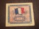 France Allied Miltary Currency 1944 5 Francs Cinq Francs Flag Ww2 Europe photo 1