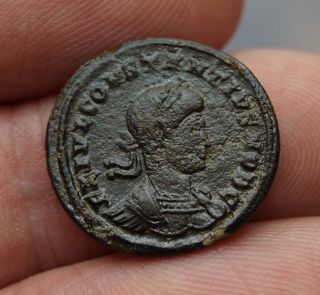Constantius Ii As Ceasar - Legion Soldiers.  324 - 337 Ad.  Ancient Roman Coin. photo