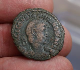 Constantius Gallus - Spearing Fallen Horseman.  23.  5 Mm.  4.  4 G.  Ancient Roman Coin photo