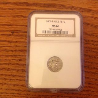 2000 American Platinum 1/10 Oz Eagle Ngc Ms68 On Ebay photo