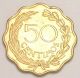 1953 Paraguay Paraguan 50 Centimos Lion Scalloped Coin Xf Paraguay photo 1