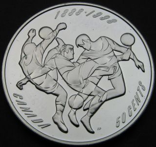 Canada 50 Cents 1998 Proof - Silver - 110 Years Of Canadian Soccer - 1680 猫 photo