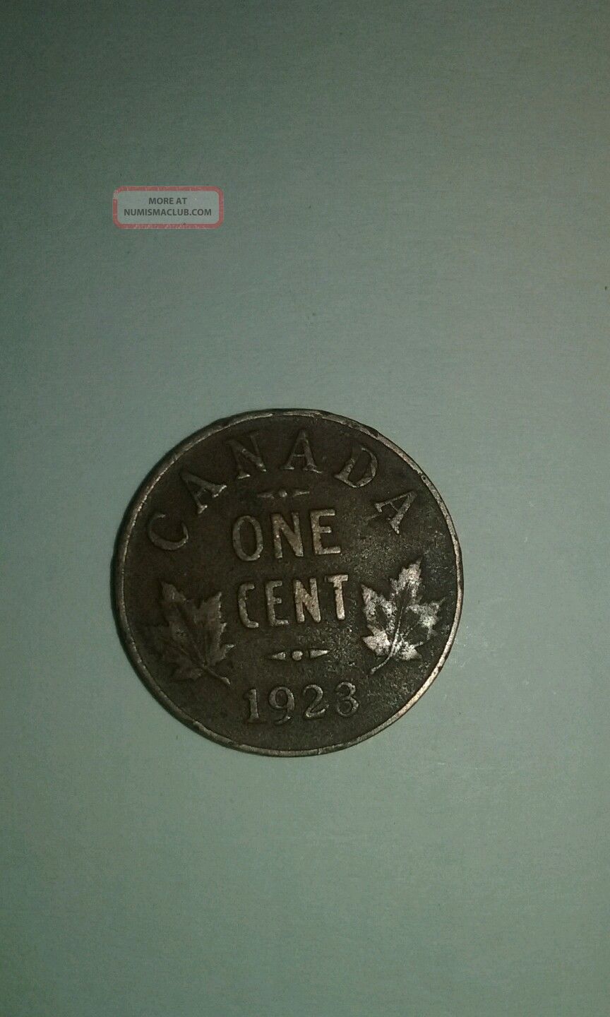 1923 Canada 1 Cent Coin Coins: Canada photo