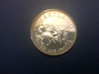 1970 Franklin Maryland States Of The Union Series,  Sterling, .  45 Oz. photo