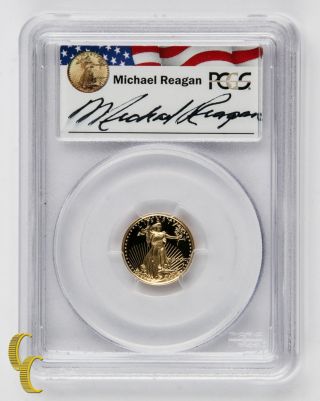 1991 - P 1/10 Oz Gold Eagle Reagan Legacy Series $5 Graded By Pcgs Pr69dcam photo