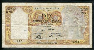 Algeria 1959,  10 Nouveaux Francs,  P119a,  Fine photo