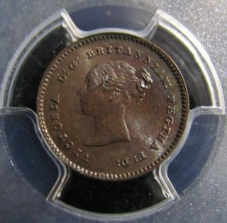 1852 Great Britain 1/4 Farthing Pcgs Ms63bn.  Uncirculated.  Mf - photo