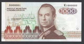 Luxembourg 1000 Francs 1985 P59s Specimen Uncirculated photo