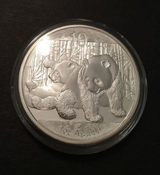 Chinese 1oz Ag.  999 Silver Panda Coin photo