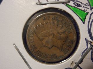 1890 1c One Cent Indian Head Penny Awesome Details photo