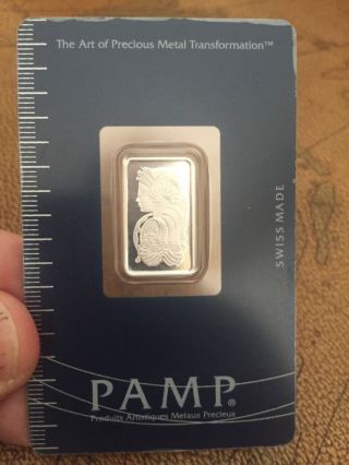 1 5 Gram Pamp Suisse Platinum Bar photo