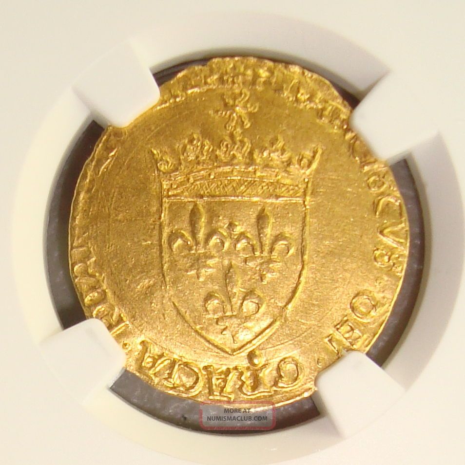 1515 - 47 Francois I,  France Gold Ecu D ' Or Au Soleil Ngc Ms62 Europe photo