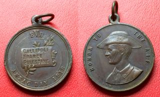 Australia: - Ww1 Victorian Dept.  Of Education Anzac Medallion Dated 1918 Adp5490 photo