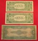 1923 Lg Note Silver Certificate,  1935f & 1957b All Serial Doubles - Large Size Notes photo 1