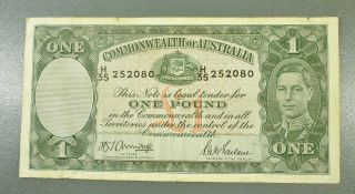 Australia £1 One Pound Banknote Signature Armitage & Mcfarlane photo