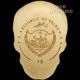24k Gold Skull - 1/2 Gram 11mm One Dollar Memento Mori Coin In Capsule Palau Australia & Oceania photo 1
