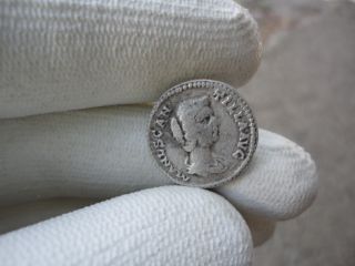 Ancient Roman Imperial Silver Denarius Manlia Scantilla Wife Didius Julianus photo