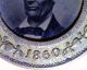 1860 Abraham Lincoln / Hannibal Hamlin Ferrotype Campaign 25mm Medal - Rare Exonumia photo 1