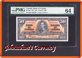 Jc&c - Bc - 26c 1937 $50 Canada,  Bank Of Canada - Cu 64 By Pmg photo
