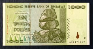 Zimbabwe=2008 10 Trillion Dollars P.  88 Unc photo