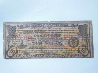 Philippines Leyte Emergency Ww2 S395c 10p Only 44k Printed Type Ii Upper Case photo