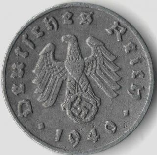 Rare Old Antique Vintage Ww2 Wwii German Military Nazi Germany War Swastika Coin photo