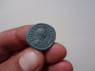 Marcus Aurelius Probus 276 - 282 A.  D.  Antoninianus Copper Coin,  Mars Holding Trophy photo