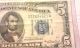 1934 $5 Circulated Banknote / Silver Certificate Small Size Notes photo 1