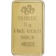5 Gram Gold Bar - Pamp Suisse - Fortuna - 999.  9 Fine In Assay Gold photo 3