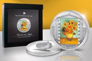 Cook Islands 2011 20$ Masterpieces Of Art Vincent Van Gogh 3 Oz Silver Coin photo