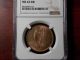 1949 Ireland Penny Copper Coin Ngc Ms - 63 Rb Europe photo 1