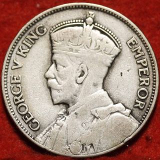 1935 Zealand 1 Florin Silver Foreign Coin S/h photo