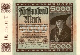 Xxx - Rare German 5000 Mark Weimar Banknote 1922 Unc photo