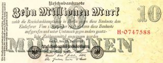 Xxx - Rare 10 Million Mark Weimar Inflation Banknote 1923 Nearly Unc photo