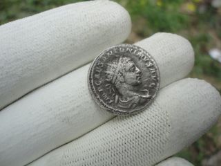 Ancient Roman Imperial Silver Antoninianus Coin Of Elagabalus.  219 Ad. photo