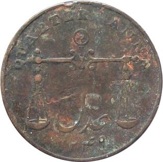 Scarce British East India Company ¼ - Anna Copper Coin 1833 Ad Km - 232 Very Fine Vf photo