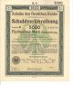 Germany: 5,  000 Mark Treasury Bond Certificate - 1922 Wwll Deutsches Reich Stocks & Bonds, Scripophily photo 2